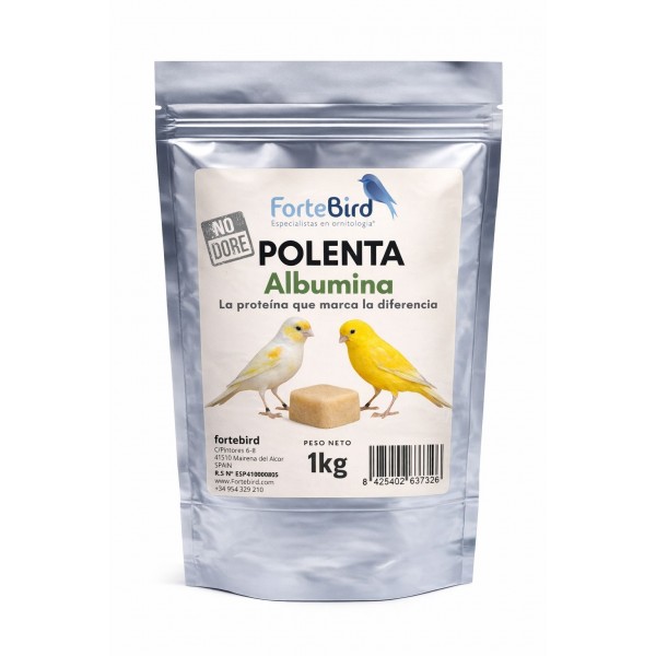 Polenta con Albumina Fortebird para aves 1 kg