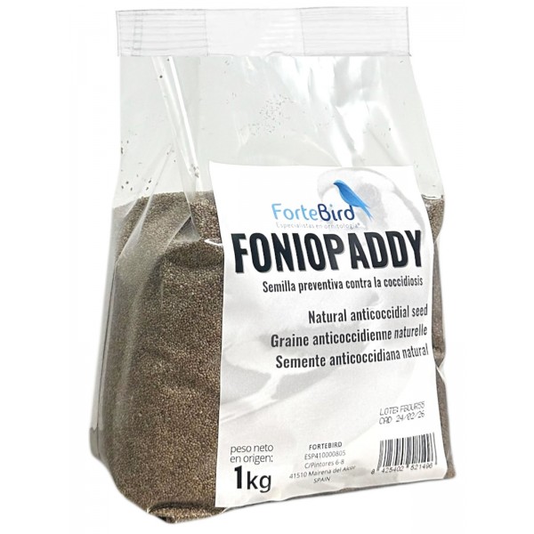 Foniopaddy Fortebird - semilla anticoccidiosis Semillas Foniopaddy Fortebird - semilla anticoccidiosis Semillas
