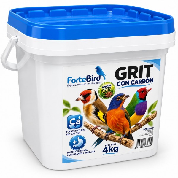 Grit con Carbón al anis 4 kg Fortebird