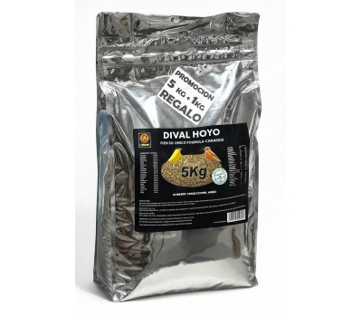 Pienso Único Canarios Dival Hoyo 5 kg + 1 kg gratis