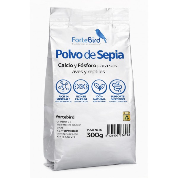 Polvo de Sepia | Fuente natural de Calcio y Fósforo para sus aves
