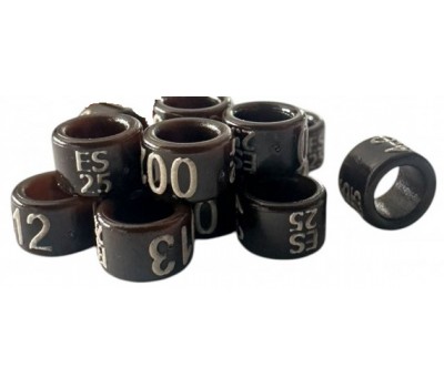 Anillas carbono ninfas Grabadas con año y numeradas 5 mm