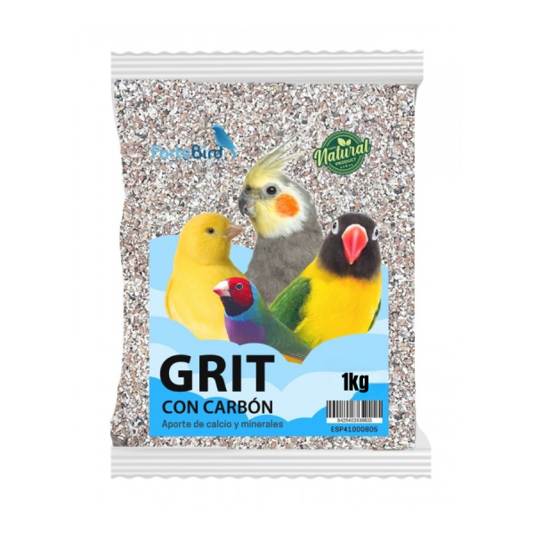 Grit con Carbón Fortebird 1Kg Cales - Grit minerales Grit con Carbón Fortebird 1Kg Cales - Grit minerales