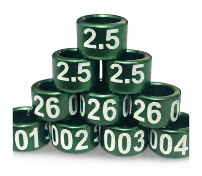 Exoticos / Anillas Grabadas con año y numeradas de Aluminio 2,5mm