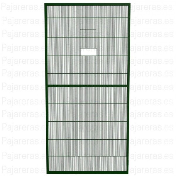  Panel de malla de voladero con puerta guillotina verde AVIARIES