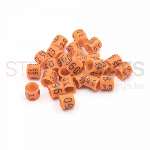 Canarios / Anillas carbono Grabadas con año y numeradas 3mm Canarios / Anillas carbono Grabadas con año y numeradas 3mm