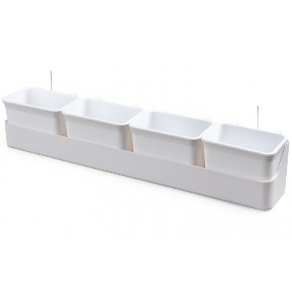 Comedero múltiple para jaulas 2GR – Plástico resistente 39 cm Art. 255