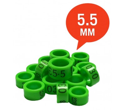 Ninfas / Anillas Grabadas con año y numeradas de carbono 5,5mm