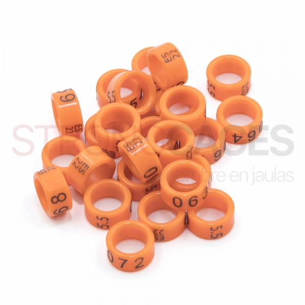 Ninfas / Anillas Grabadas con año y numeradas de carbono 5,5mm Ninfas / Anillas Grabadas con año y numeradas de carbono 5,5mm