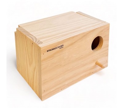Nido de Agaponi horizontal (100% madera de pino)