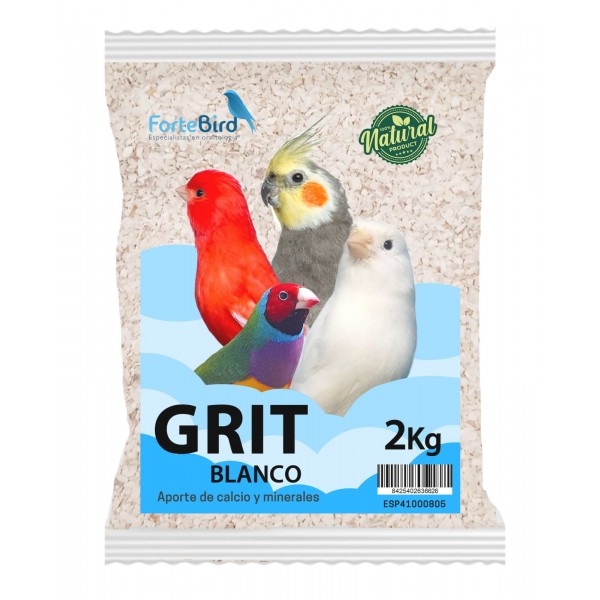 Grit Blanco Fortebird 2Kg Cales - Mineral Grit