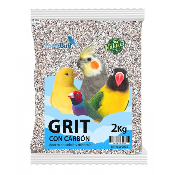 Grit con Carbón Fortebird 1Kg Cales - Mineral Grit
