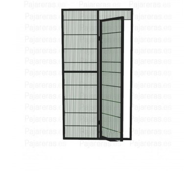 Panel de voladero con puerta peatonal antracita