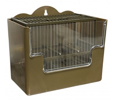 Jaula de canto con cajón metacrilato