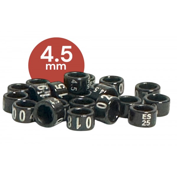 Agapornis / Anillas Grabadas con año y numeradas de carbono 4,5mm Anillas Agapornis / Anillas Grabadas con año y numeradas de carbono 4,5mm Anillas
