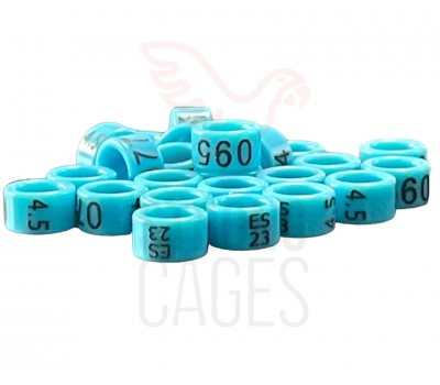 Agapornis / Anillas Grabadas con año y numeradas de carbono 4,5mm
