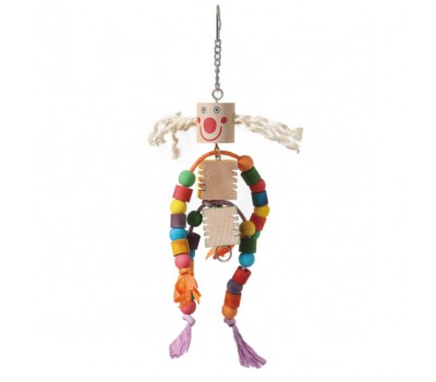 Random Color Colorful Bird Parrot Toys Hanging Toy for Parakeets Cockatiels Small Pet Rubyyouhe8 Bird Accessories&Wooden Beads Maize Peel Loofah Bell Parrot Molar Chew Bite Hanging Birds Pet Toy 