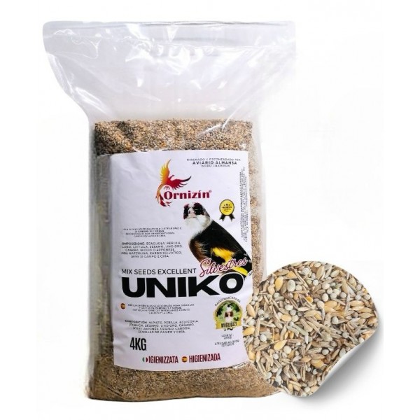 Mixtura UNIKO Silvestres de Ornizin 4 Kg Food goldfinches and wild Mixtura UNIKO Silvestres de Ornizin 4 Kg Food goldfinches and wild