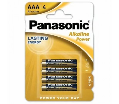 Blíster 4 Pilas Alcalinas 1,5V PANASONIC AAA LR03 para maquinaria de aviario