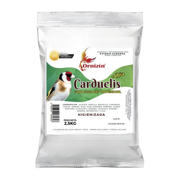 Mixtura Jilgueros Carduelis + Chía (ornizin) 2,5 kg Comida jilgueros y silvestres Mixtura Jilgueros Carduelis + Chía (ornizin) 2,5 kg Comida jilgueros y silvestres