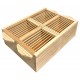 Transportín de 4 huecos individuales en madera con tapa y cierre Crates for birds