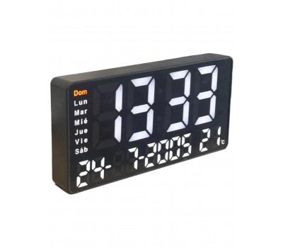 Reloj Digital de pared para Aviario con calendario, temperatura y alarma. SD-4127