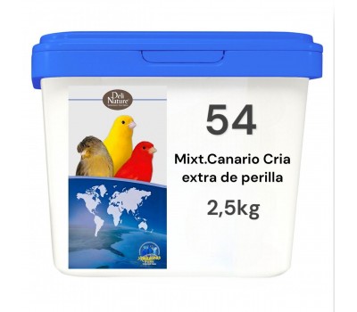 Mixt. Canarios cría con extra de perilla nº54 - Deli Nature cubeta 2,5 kg