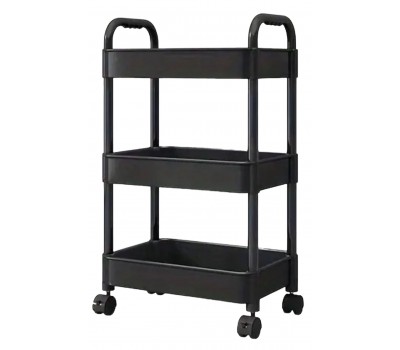 Carrito plástico almacenamiento de 3 niveles para aviario