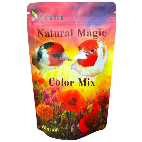 Mezcla de colores mágicos naturales para jilgueros 150 grs Bird coloring Mezcla de colores mágicos naturales para jilgueros 150 grs Bird coloring