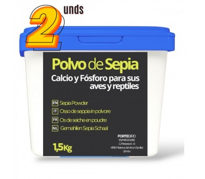 Polvo de Sepia 3 kg | Pack de 2 cubetas de 1,5kg