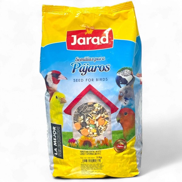 Loros y cotorras con vitamina C Jarad 3 kg Food for parrots