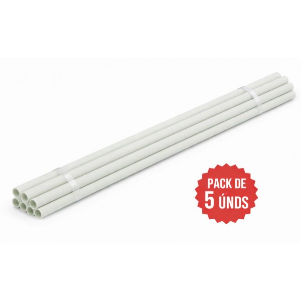 Palo Caña Plastico 12 mm x 1 metro (Pack 5 unds)