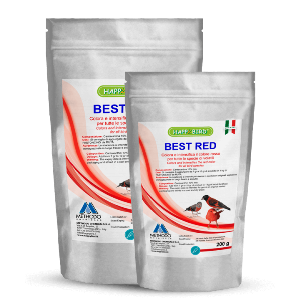 Best Red (Cantaxantina Italiana 10%) HAPPY BIRD Colorante aves