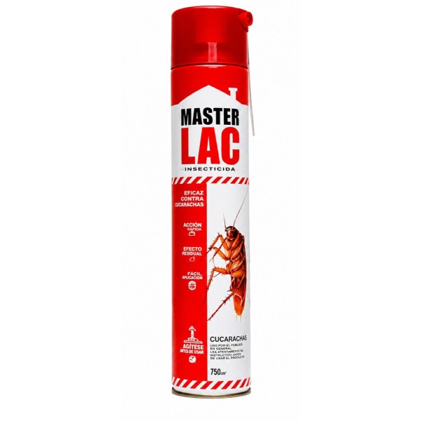 MASTERLAC - Cucarachas - Insecticida Contra Todo Tipo de Insectos Rastreros - Hormigas, Arañas, Pulgas, Chinches - Acción Larvicida - 1 Año de Duración Con Una Sola Aplicación - Efecto Barrera Parásitos externos / Insecticidas