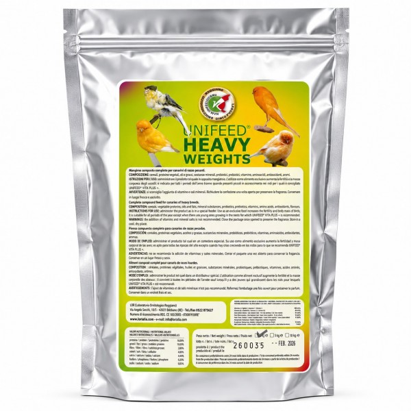 Lor Unifeed Heavy Weights (Pienso compuesto completo para canarios de razas grandes) Comida para canarios
