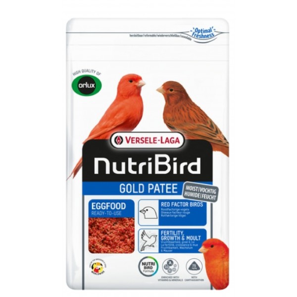 NutriBird Gold Pasta Humeda para Canarios factor rojo 1Kg Morbid pasta NutriBird Gold Pasta Humeda para Canarios factor rojo 1Kg Morbid pasta
