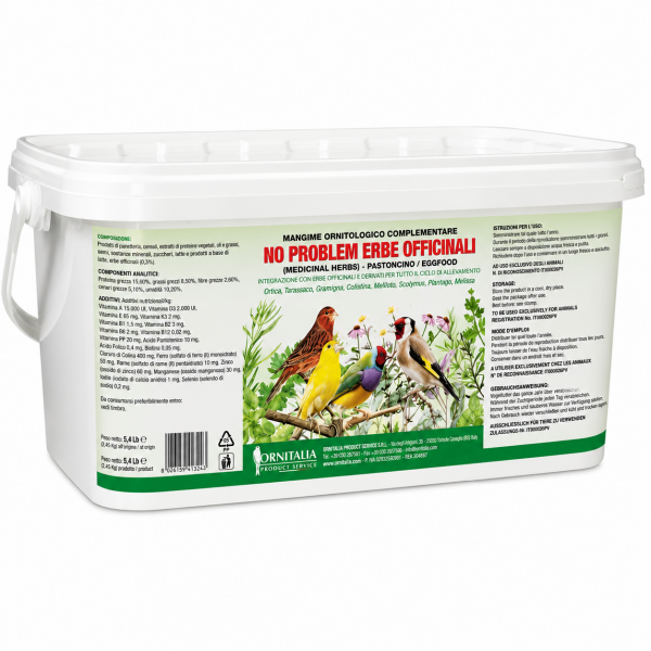 Pasta de cría NO PROBLEM con hierbas curativas de Ornitalia