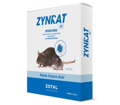 Zotal | Pack 2 | Zynrat® BF Pasta Fresca | Caja de 900 Gramos (2 Bolsas de 150 gr) | Veneno para Ratas | Veneno para Ratones | Matarratas Potente y eficaz | Uso domestico