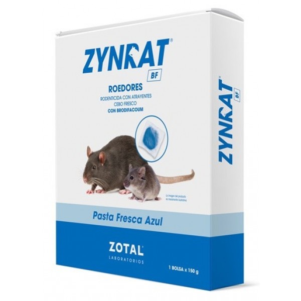 Zotal | Pack 2 | Zynrat® BF Pasta Fresca | Caja de 900 Gramos (2 Bolsas de 150 gr) | Veneno para Ratas | Veneno para Ratones | Matarratas Potente y eficaz | Uso domestico Parásitos externos / Insecticidas