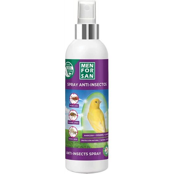 Spray Anti-Insectos para Aves 250 ml Parasitos internos