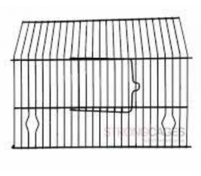 Frontal para jaula de concurso PEDROS con puerta en negro