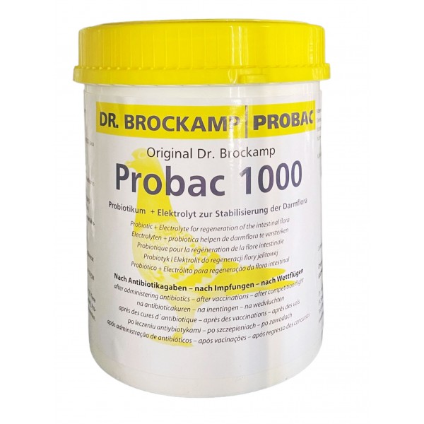 Dr Brockamp Probac 1000 500grs (probiótico + electrolitos concentrados de alta calidad) Prebioticos y probioticos
