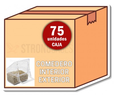 Caja completa comedero para jaula interior y exterior (75 unds)