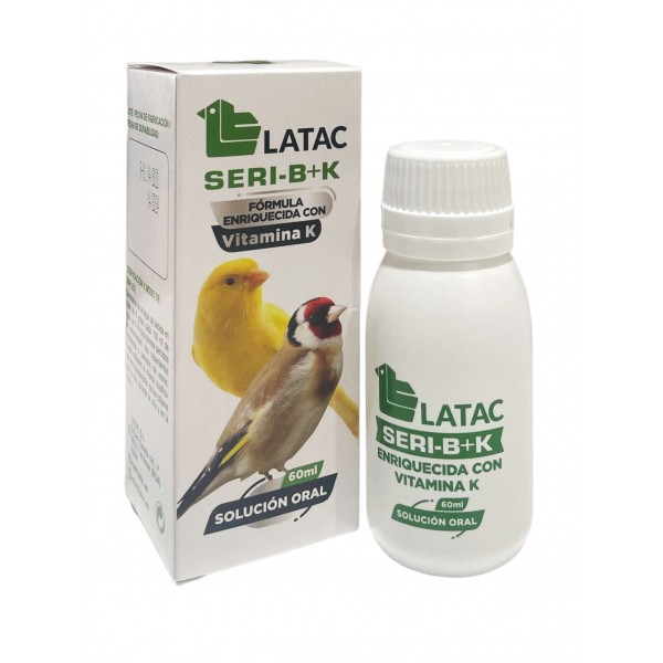 Latac Seri-B+K 60 ml (fórmula enriquecida con vitamina K para la cría y situaciones de estrés) Latac