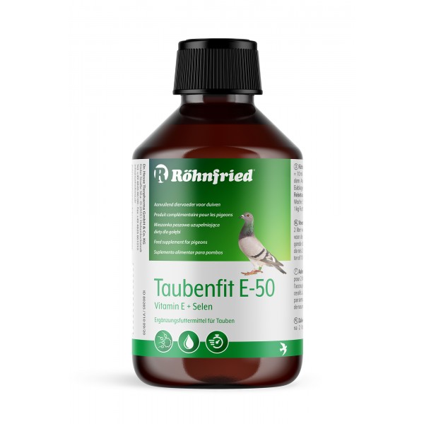 Rohnfried Taubenfit E 50  (vitamina E concentrada + Selenio) Cría y celo