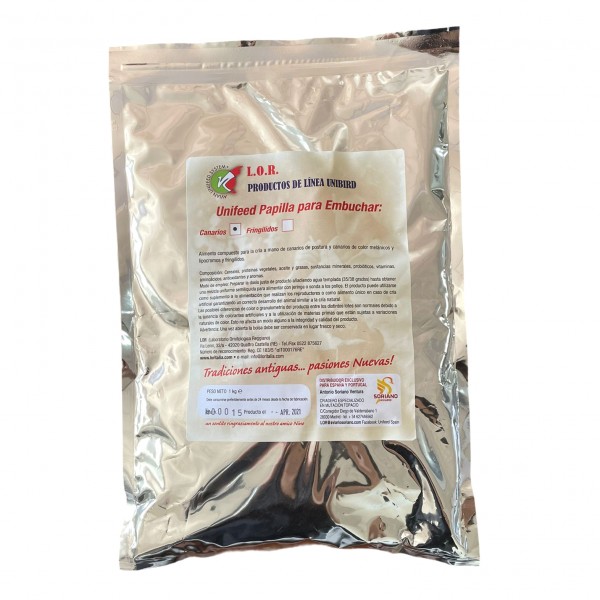 LOR Unifeed Papilla Embuche Canarios 1kg. LOR Unifeed Papilla Embuche Canarios 1kg.