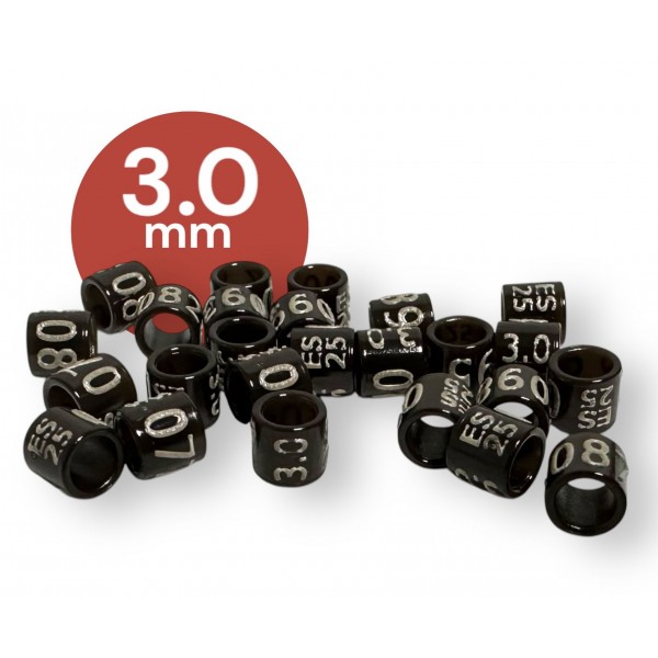 Canarios / Anillas carbono Grabadas con año y numeradas 3mm Anillas Canarios / Anillas carbono Grabadas con año y numeradas 3mm Anillas
