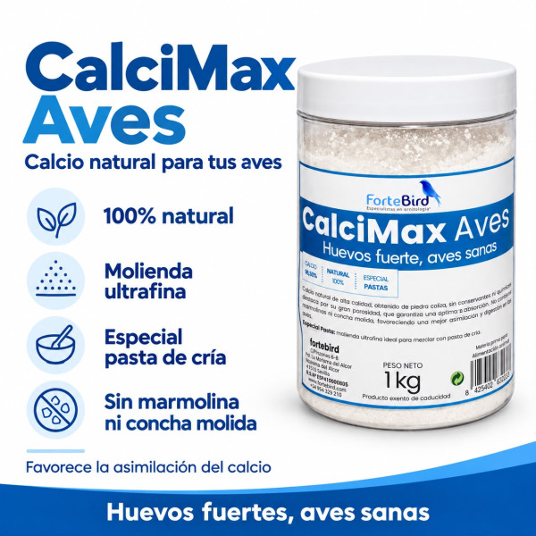 CalciMax Aves (suplemento mineral de calcio de alta pureza) ForteBird