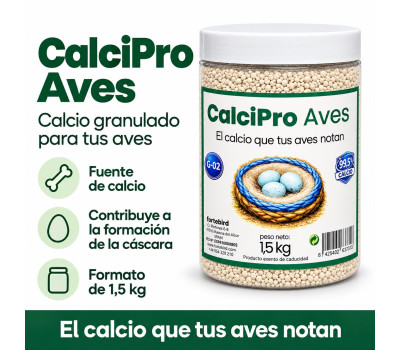 CalciPro Aves 1,5 kg | Calcio de Alta Absorción ideal para periodos de cria