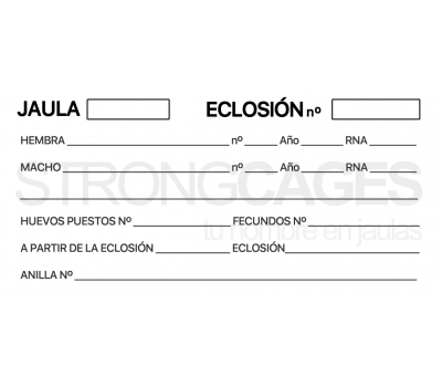 Ficha de cría para aves